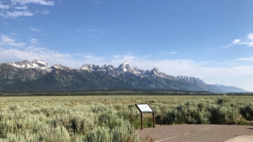 A view of the Tetons from inside Grand Teton National Park